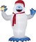 12' Gemmy Airblown Bumble Abominable Snowman Holding Star 14545